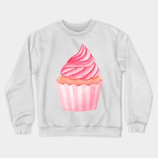 Cupcake watercolor painting Crewneck Sweatshirt